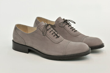 Elegant footwear personal accessory for men studio shoot