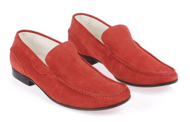 Naklejka premium Elegant footwear personal accessory for men studio shoot
