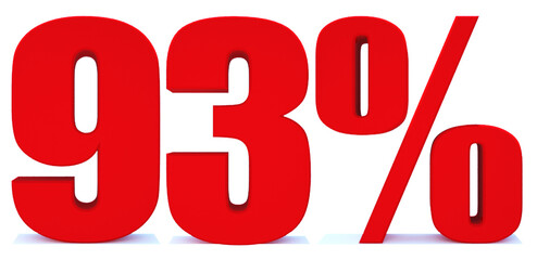 93 Percent off 3d Sign on White Background, Special Offer 93% Discount Tag, Sale Up to 93 Percent Off,big offer, Sale, Special Offer Label, Sticker, Tag, Banner, Advertising, offer Icon