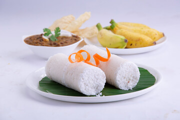 Puttu_white plate_white BG