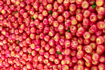 Apples background, a lot of red apples, fruit texture