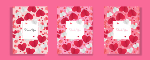Happy Valentine's Day greeting cards. Floral square templates. Suitable for social media posts, mobile apps, banners design and web/internet ads. Universal greeting card with love background