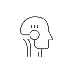 Cyborg or artificial intelligence icon