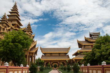 Temples on the side of the Inle Lake, Myanmar (Burma), South-East Asia