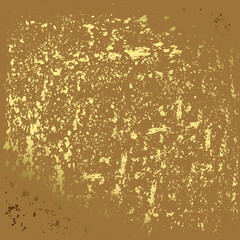 Brown abstract grunge background Gold grunge texture to create distressed effect. Patina scratch, cracks golden elements. Vintage abstract illustration. Surface Crack