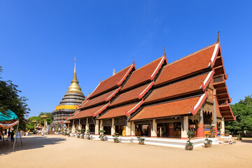 Ancient pagoda Phra That Lampang Luang, sacred stupa, famous tourist destination, Lampang province, Thailand