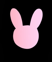 うさぎ　塗りつぶしあり　スクラッチアート