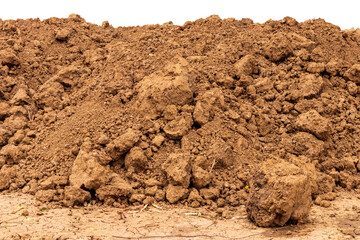 Fototapeta na wymiar Isolates, large pile of soil.