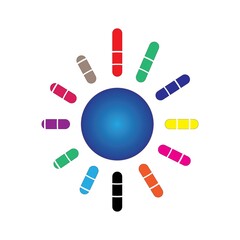 Sun Vector illustration Icon