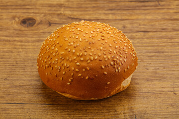 Burger bun with sesame seeds