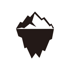 Iceberg vector logo illustration  sign