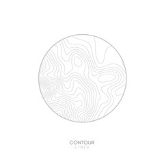 White Topographic map circle logo concept.Topo map elevation lines. Contour vector abstract vector illustration.