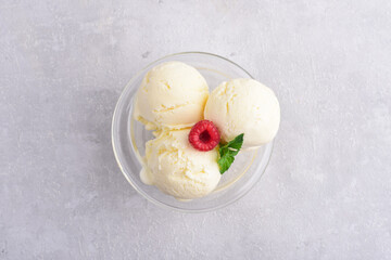 Homemade vanilla ice-cream