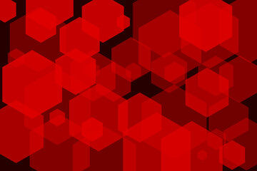 Red Geometric Shape Abstradct Background. Technology Banner Wallpaper. Vector