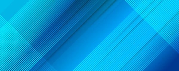 Fototapeta premium Vector Abstract, science, futuristic, energy technology concept. Digital image of light rays, stripes lines with blue light, speed and motion blur over dark blue background