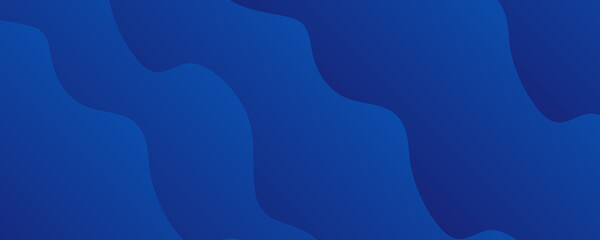 Dark blue paper waves abstract banner design. Elegant wavy vector background