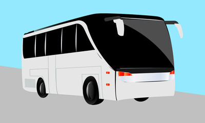 Vector Illustration of a Bus, City Bus