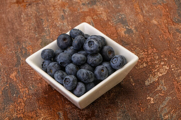 Ripe sweet tasty blueberries heap