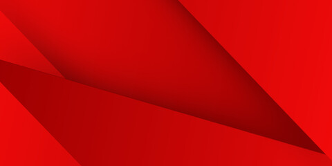 Abstract red and white abstract background with 3d overlap layer and paper cut art style 