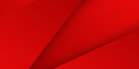 Abstract red and white abstract background with 3d overlap layer and paper cut art style 
