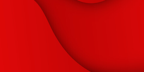 Abstract smooth wavy background with elegant curved red waves. Vector illustration 
