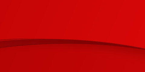 Abstract smooth wavy background with elegant curved red waves. Vector illustration 