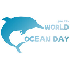 Vector illustration for world ocean day animal