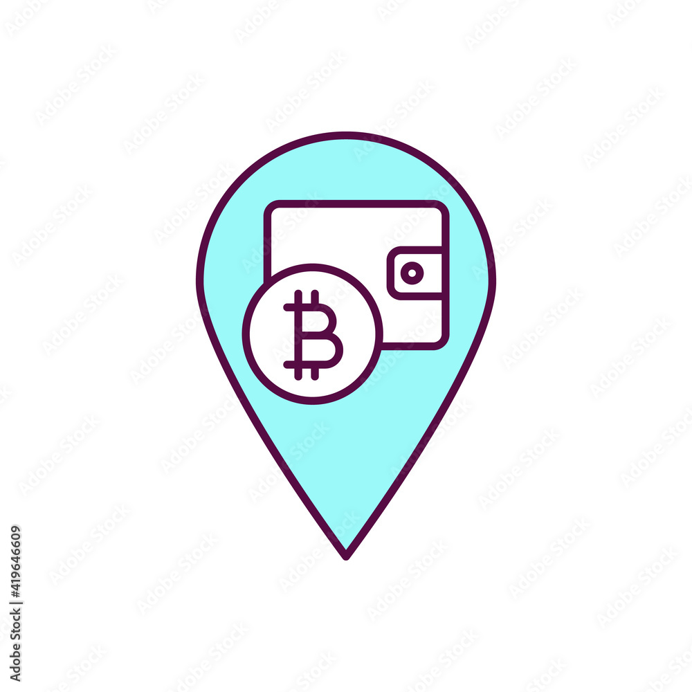 Poster cryptocurrency hacks rgb color icon. getting digital currencies by illegal means. phishing and scamm