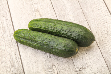 Ripe organic natural green cucumber