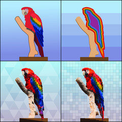 Loro: 4 estilos gráficos. 