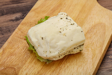 Halloumi cheese with mint for grill