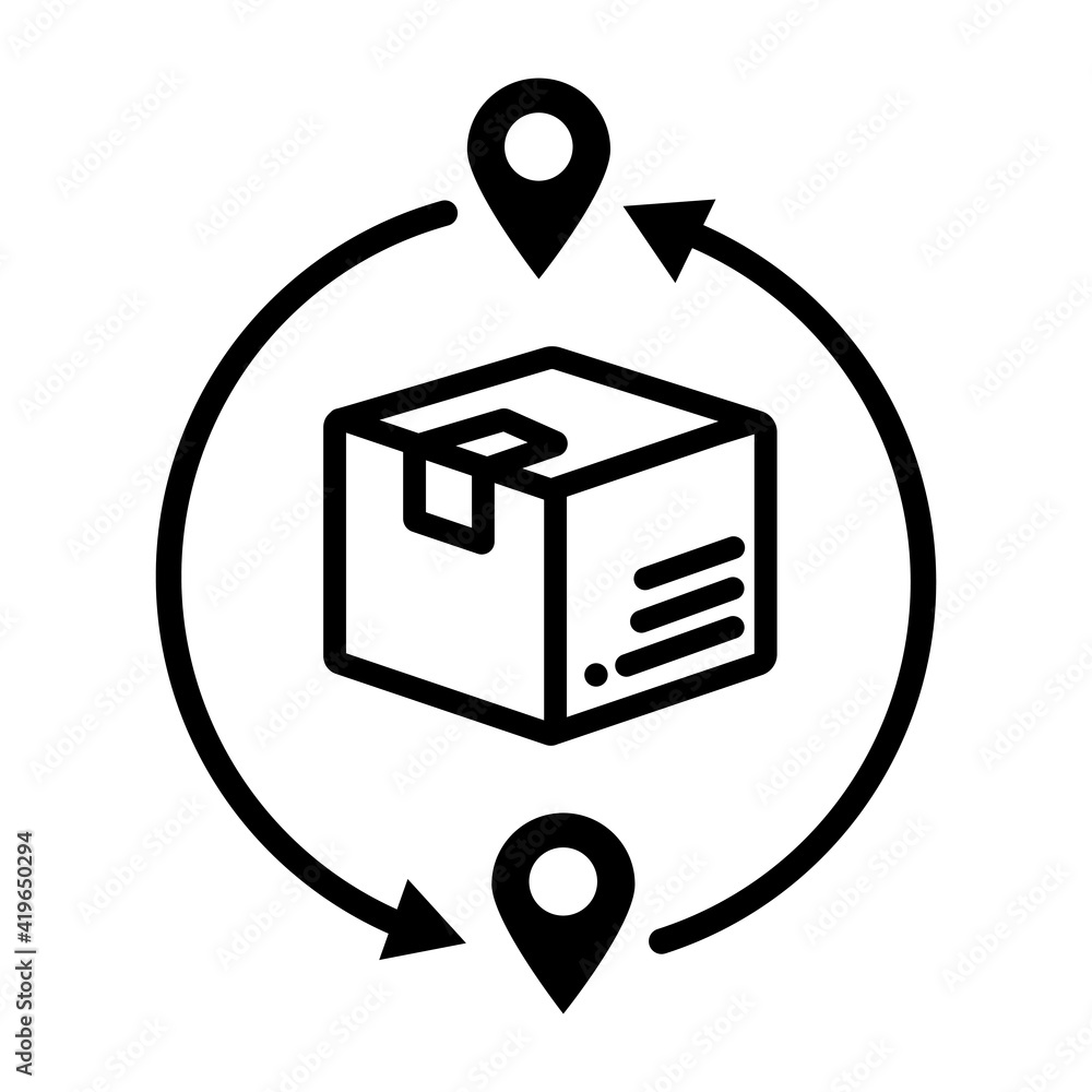 Poster delivery box return from shipping address on online portal.