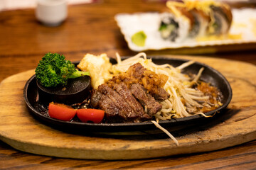 Japanese Food and Drink Blurred Background