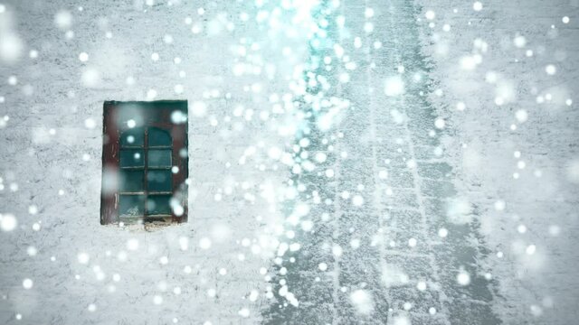 window and tire track a stream of luminous particles, a cycle of a stream of luminous particles. light effects moving and flexible lines in abstract style profit energy meditation