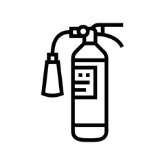 fire extinguisher line icon vector. fire extinguisher sign. isolated contour symbol black illustration