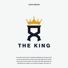 Creative king crown icon logo design vector illustration. royal queen symbol logo design color editable