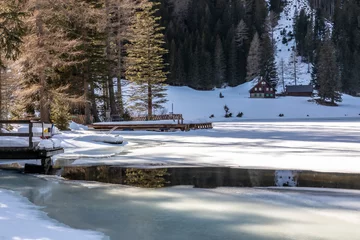Rolgordijnen winter on lake etrachsee in styria, austria © Lunghammer
