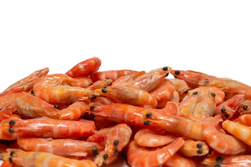 Shrimps isolated on a white background.