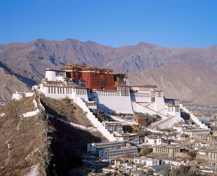 The Potala Palace, former residence of the Dalai Lama in Lhasa, Tibet