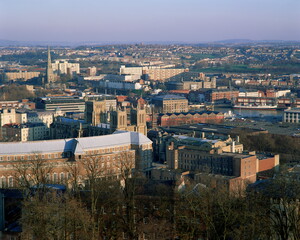 Council buildings and city centre, Bristol, Avon, England