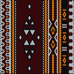 Fototapeta premium Seamless ethnic ornament for fabrics, interiors, ceramics and furniture in the style of Latin America.