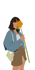 person with a flower