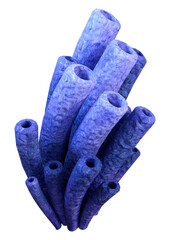 3D Rendering Blue Coral on White © photosvac