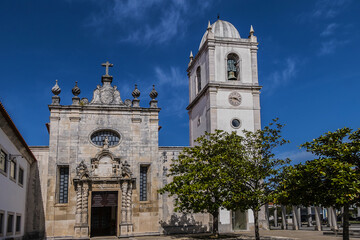 Fototapeta na wymiar The Cathedral of Aveiro or Church of St. Dominic (Igreja de Sao Domingos, founded in 1423) - Roman Catholic cathedral in Aveiro, Portugal.