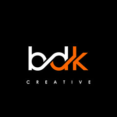 Fototapeta na wymiar BDK Letter Initial Logo Design Template Vector Illustration