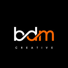 BDM Letter Initial Logo Design Template Vector Illustration