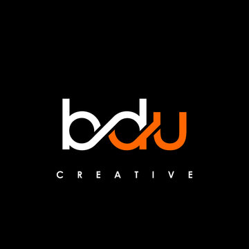 BDU Letter Initial Logo Design Template Vector Illustration
