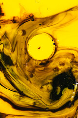Liquid Paint Bubbles In Oil