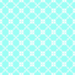 Abstract Seamless Pattern Blue Doodle Geometric Figures Background Vector