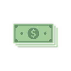 Money vector icon in flat style